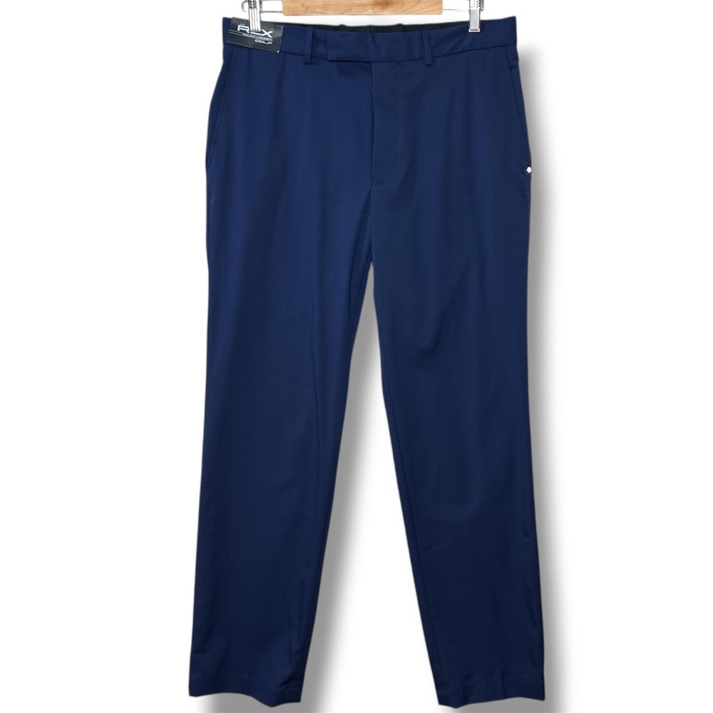 RLX Ralph Lauren Golf Mens Pants Navy Blue Flat Front Athletic Fit 32x32 Preppy